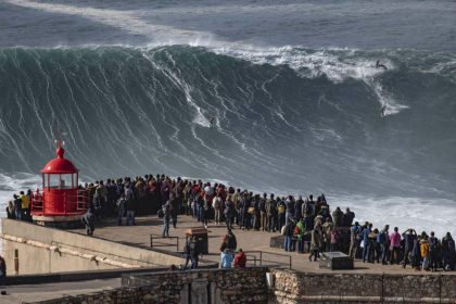 Riding the giant: big-wave surfing in Nazaré on a four-story wall of water that defied all scientific explanation